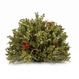 mini leaf half sphere with burgundy berries faux greenery