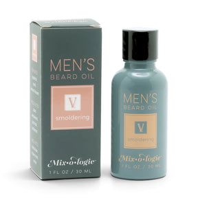 Mixologie Men’s V Smoldering beard oil with grapefruit, sandalwood, cardamom, tonka bean, myrrh, and amber