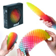 Morf Fidget Worm Rainbow Big sensory fidget toy expandable rainbow stress relief toy tactile desk fidget for focus and anxiety relief