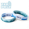 blue mountains and forests tap to pray bible verse wristband