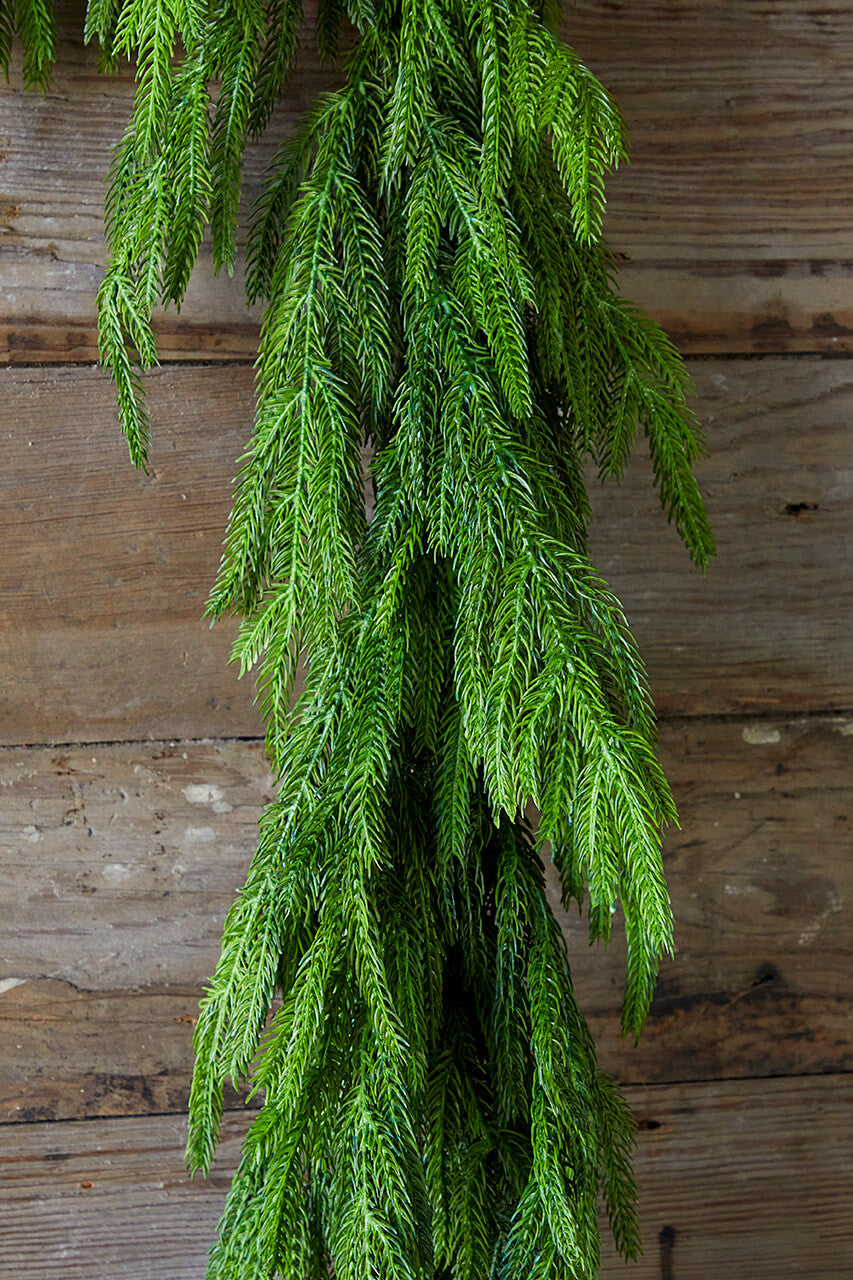 realistic norfolk pine holiday garland