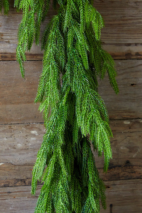 realistic norfolk pine holiday garland