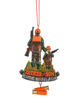 father and son hunting buddies for life christmas ornament