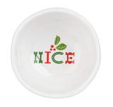 White Ceramic Holiday Tidbit Bowls