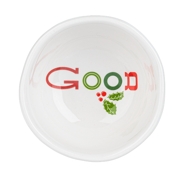 White Ceramic Holiday Tidbit Bowls