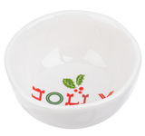 White Ceramic Holiday Tidbit Bowls