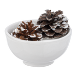 White Ceramic Holiday Tidbit Bowls