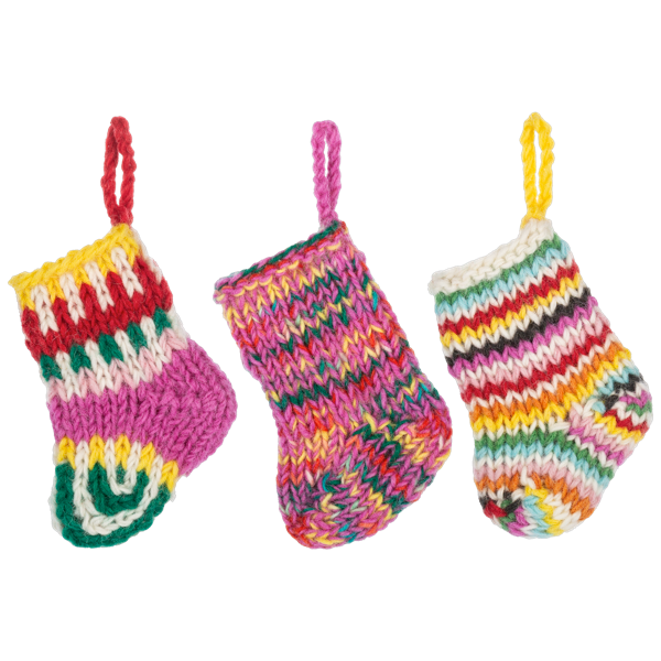 Mini Holiday Stocking Ornaments - Thumbnail 3