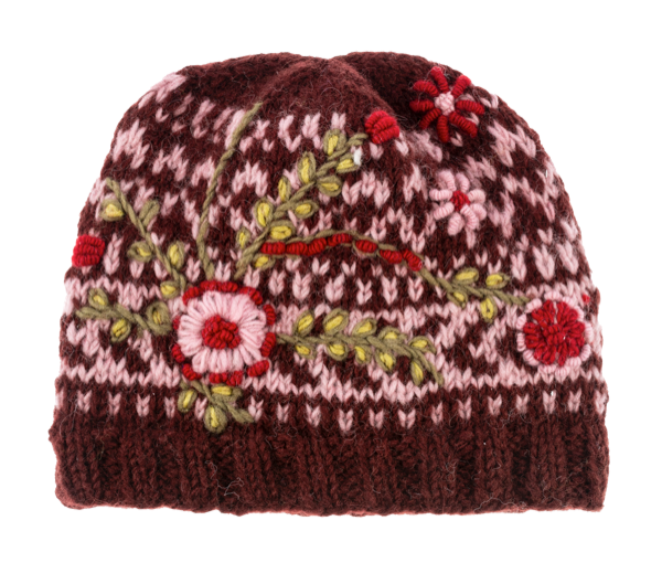 Embroidered Floral Knit Winter Hats | 3 Styles
