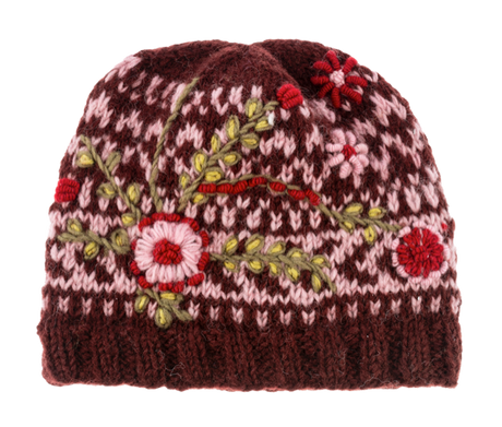 Embroidered Floral Knit Winter Hats | 3 Styles