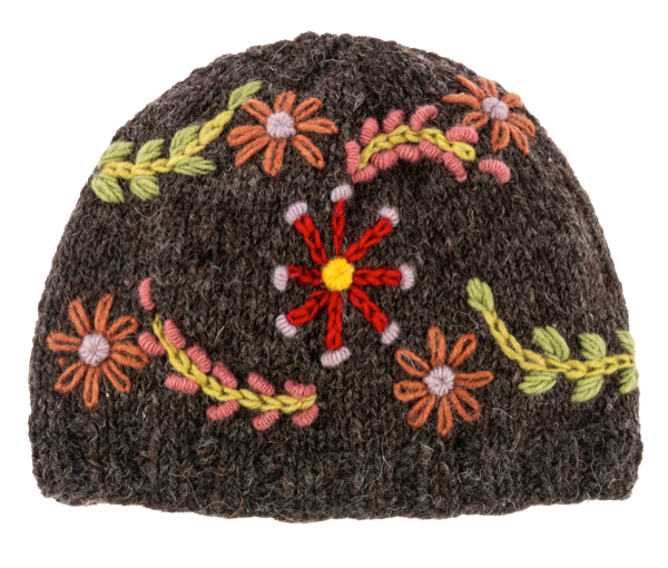 Embroidered Floral Knit Winter Hats | 3 Styles