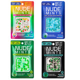 NUDE Mints dual action liquid capsules in peppermint, spearmint, melon, and flavor fusion for breath and digestive freshness