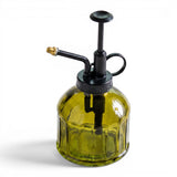 olive green glass plant mister spray bottle indoor plant watering tool decor