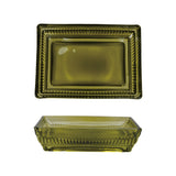 pressed green glass soap dish by Creative Co-Op