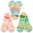 women’s ombre low cut socks lightweight striped ankle socks by World's Softest