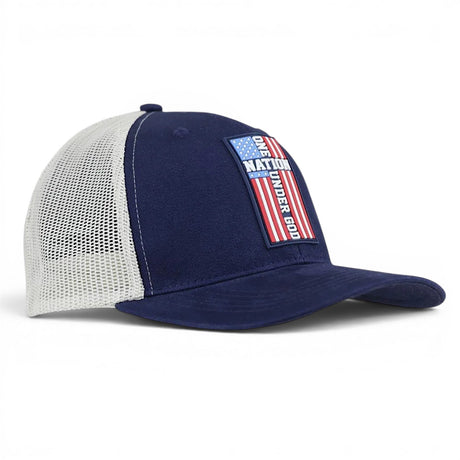 
one nation flag navy trucker hat american flag snapback
