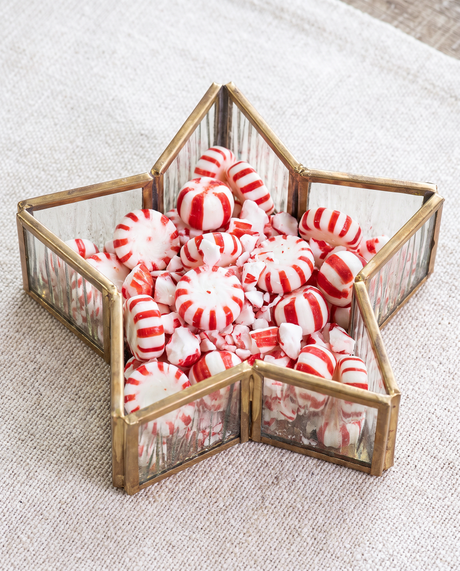 Glass Star Gold Table Tray