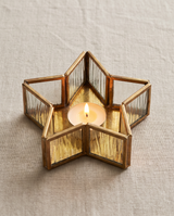 Glass Star Gold Table Tray