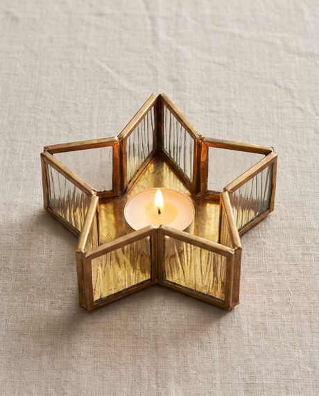 Glass Star Gold Table Tray