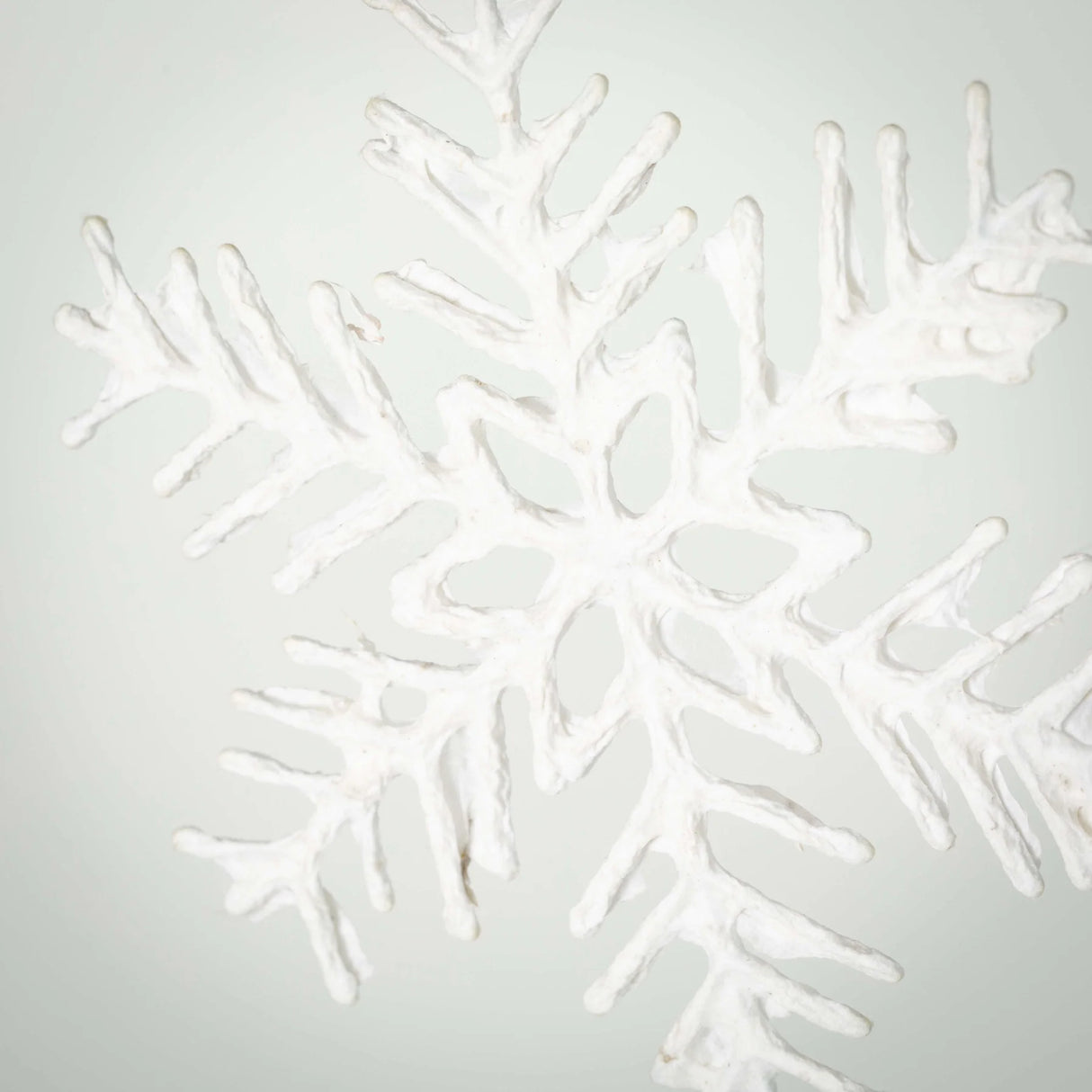 White Paper Pulp Snowflake Ornaments