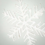 White Paper Pulp Snowflake Ornaments