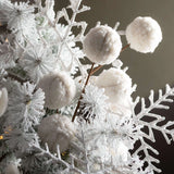 White Paper Pulp Snowflake Ornaments
