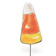 Orange metal candy corn Halloween decoration by The Round Top Collection with stake and hanging display options