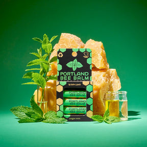 Oregon mint beeswax lip balm with organic oils and peppermint