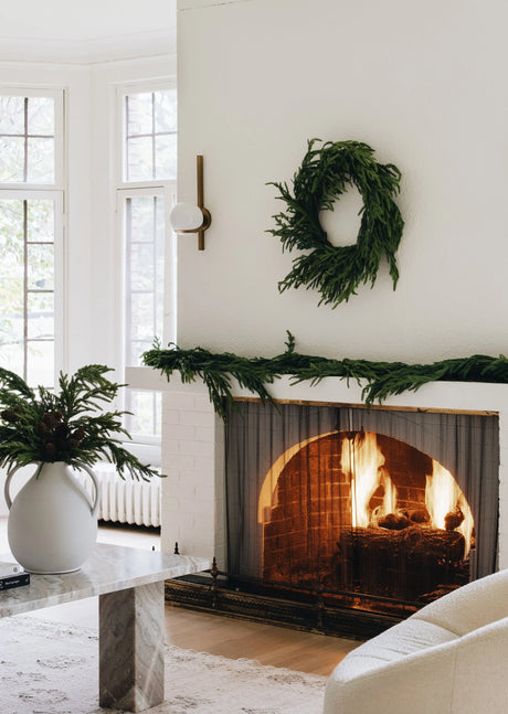 norfolk pine wreath for mantle