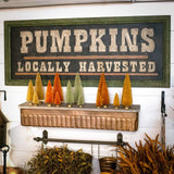 Raised Wood Pumpkin Sign