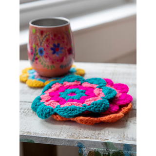 Handmade Granny Crochet Coaster Set