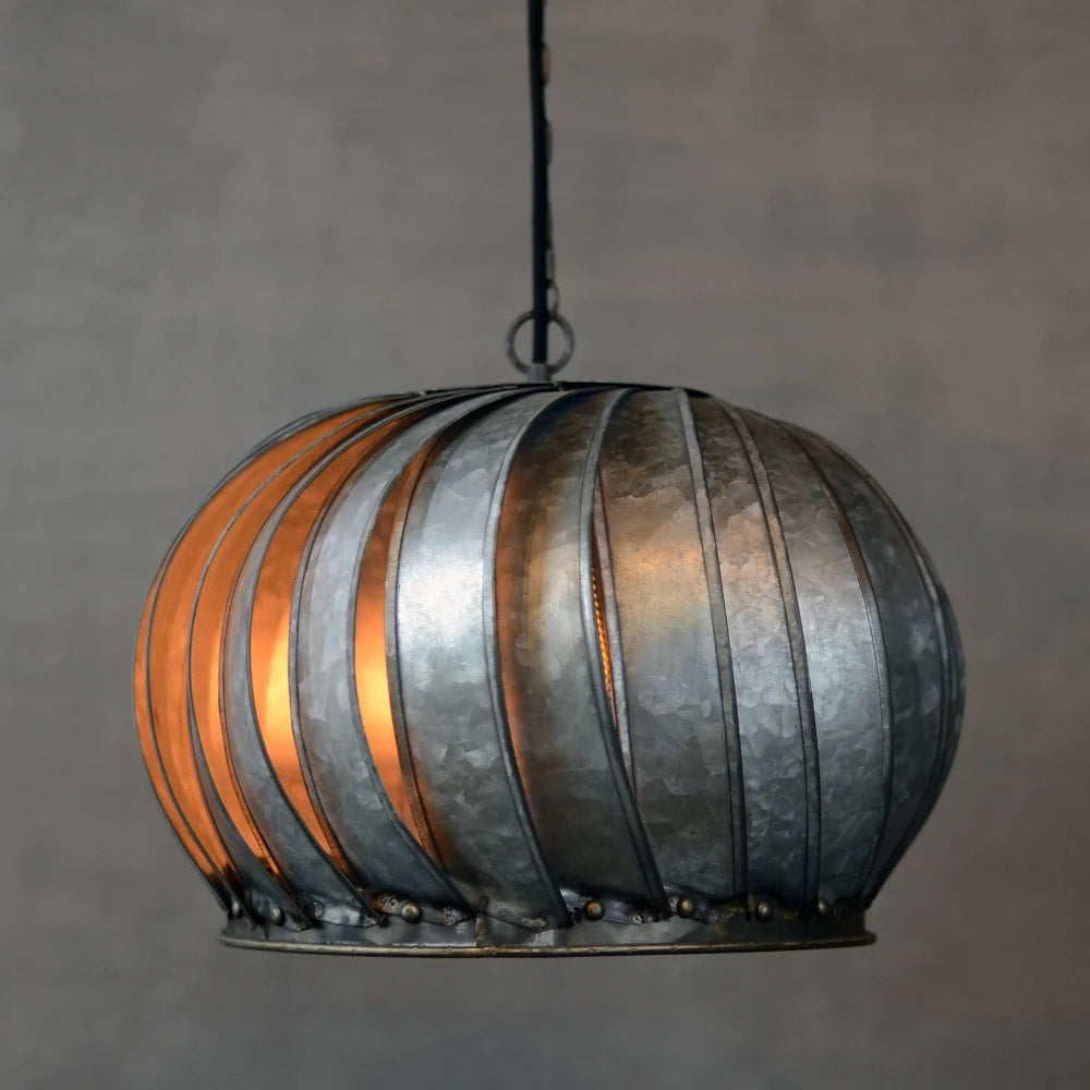 Vintage-Inspired Roof Turbine Pendant Light