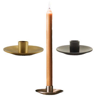 Simplicity Casted Metal Taper Candle Holders