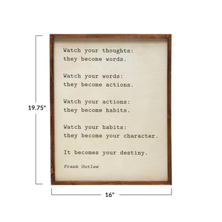 'Watch Your Thoughts' Framed Print