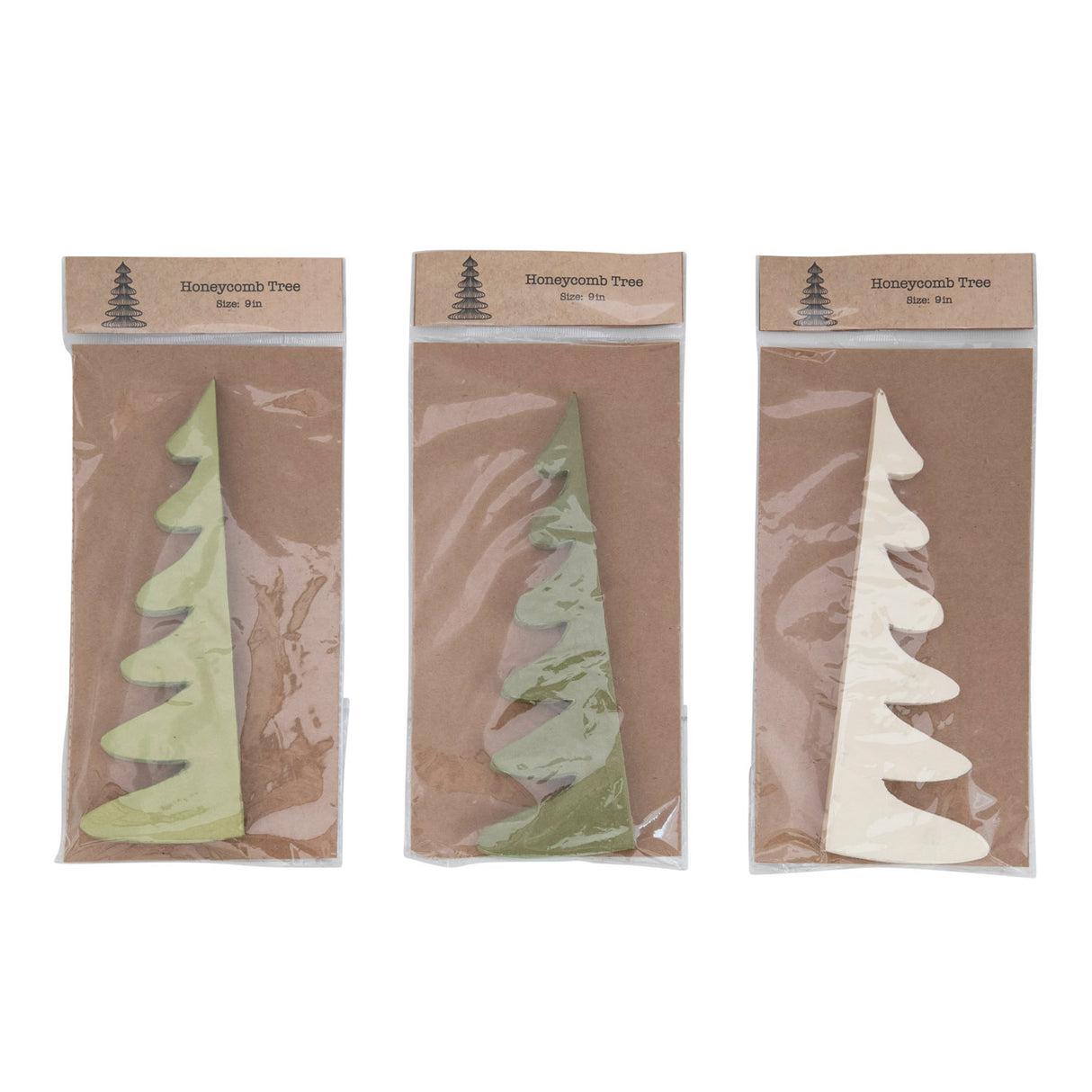 Handmade Recycled Paper Honeycomb Trees with Magnetic Closure