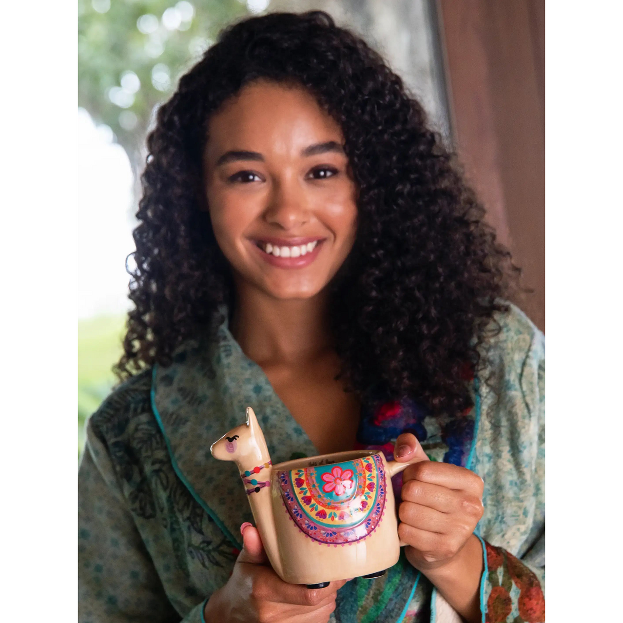 Lorelai The Llama Folk Art Coffee Mug