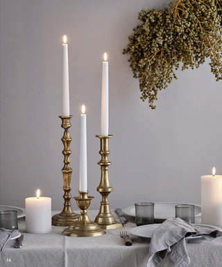Flameless Ivory Pillar & Taper Candles