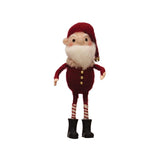 Wool Felt Elf With Striped Socks And Jingle Bell Hat