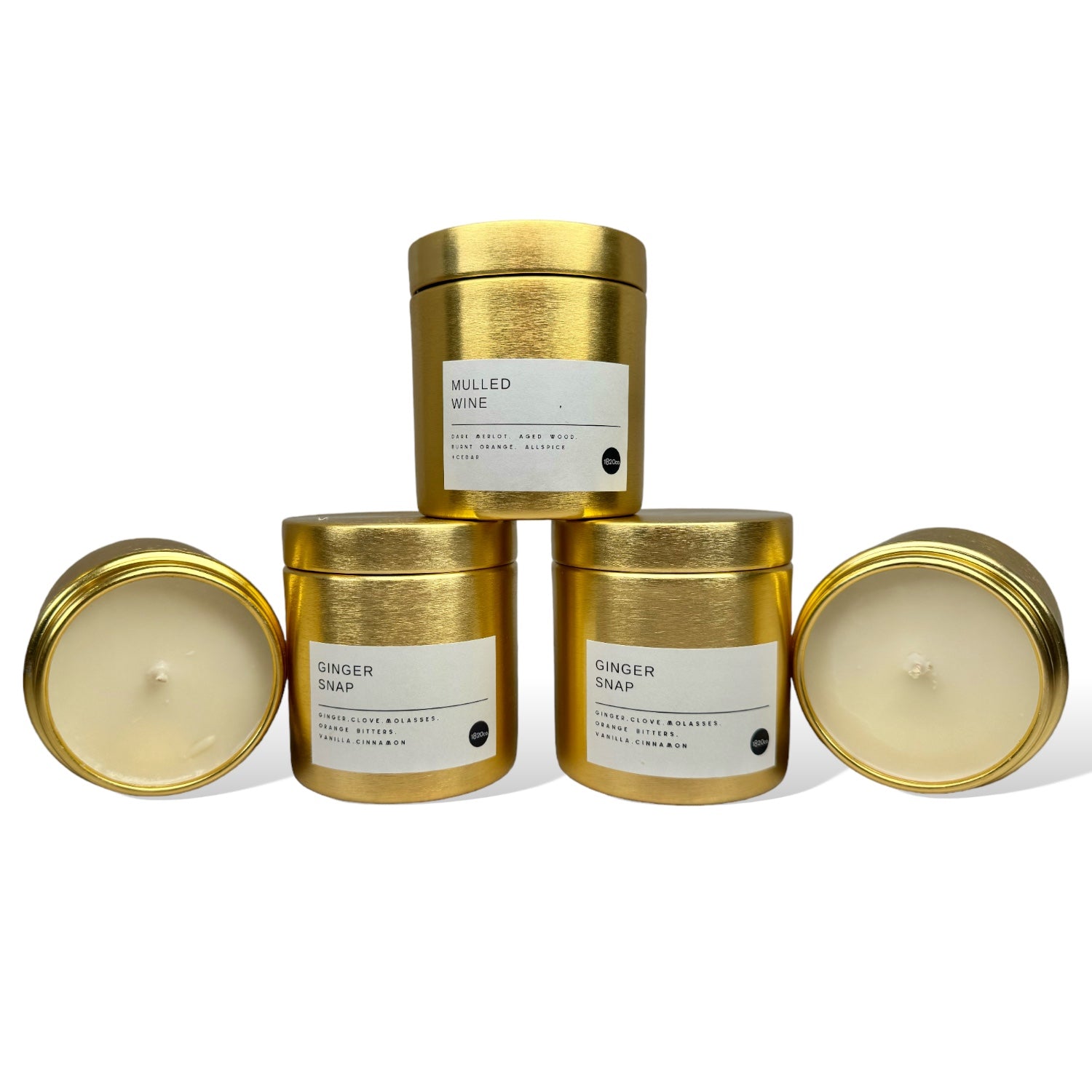 Limited Edition Brushed Gold Holiday Candles - Thumbnail 2