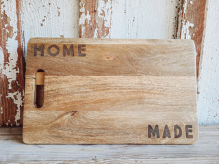 Mango Wood 'Home Made' Cutting Board