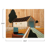 Wood Barn Scene Wall Hanging