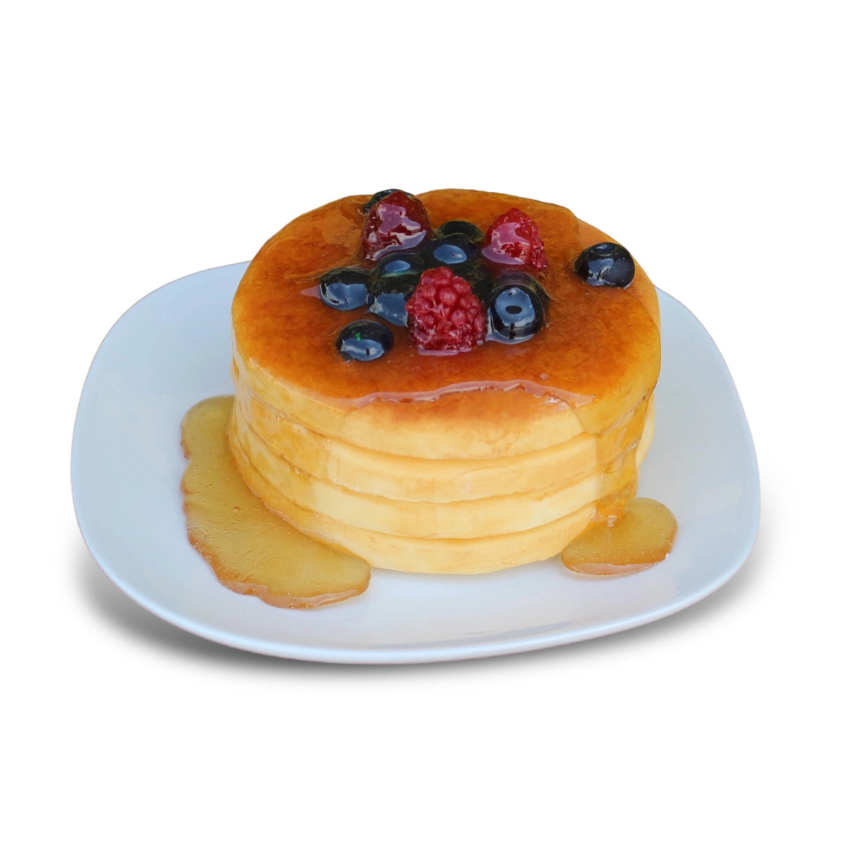 Fake Plate of Mini Pancakes Topped with Fruit