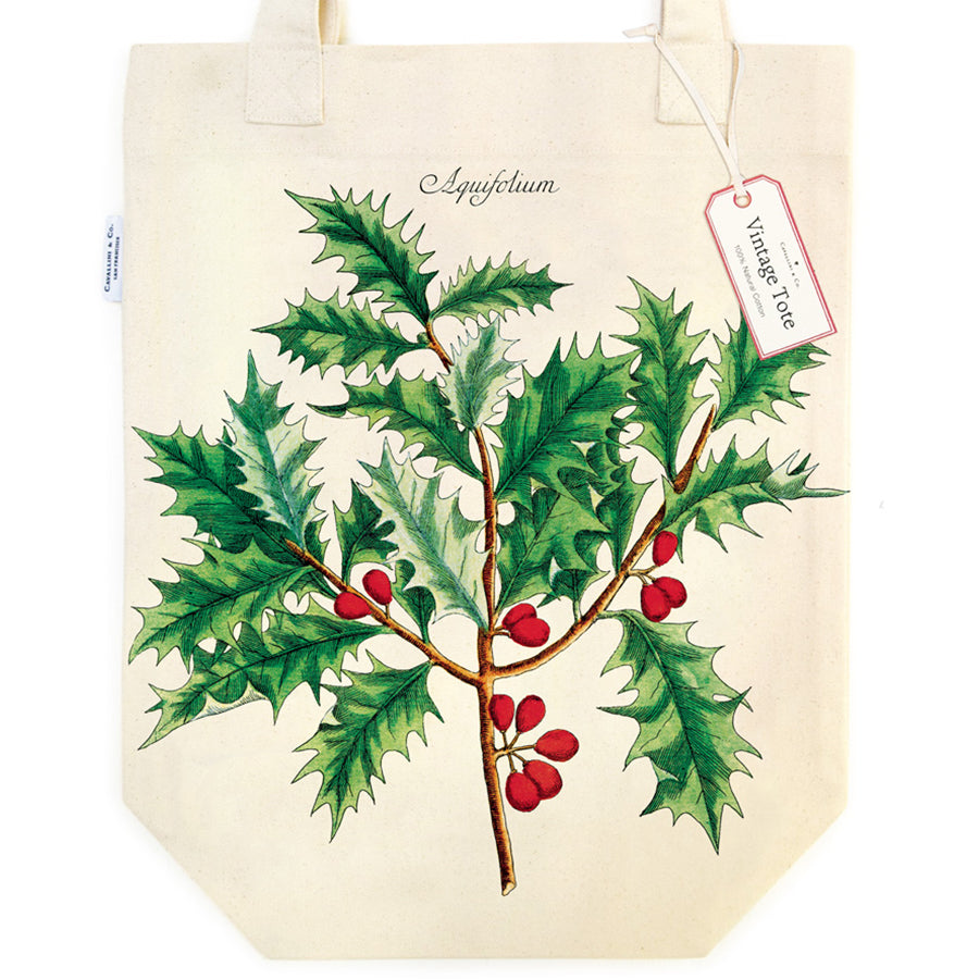 Vintage-Inspired Christmas Tote Bags