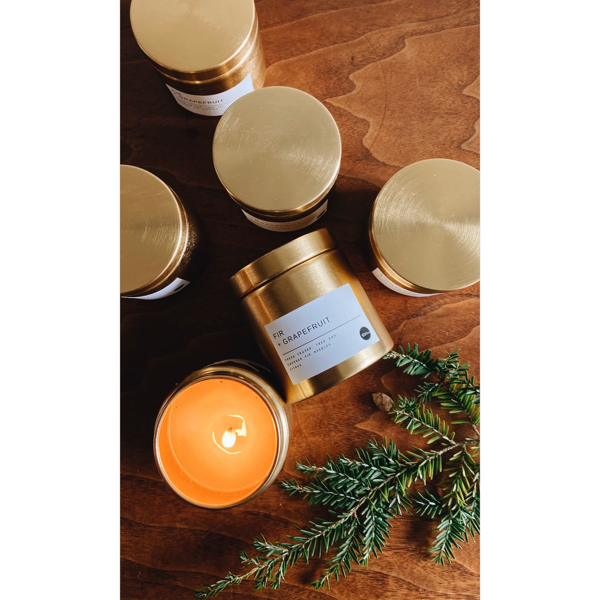 Limited Edition Brushed Gold Holiday Candles