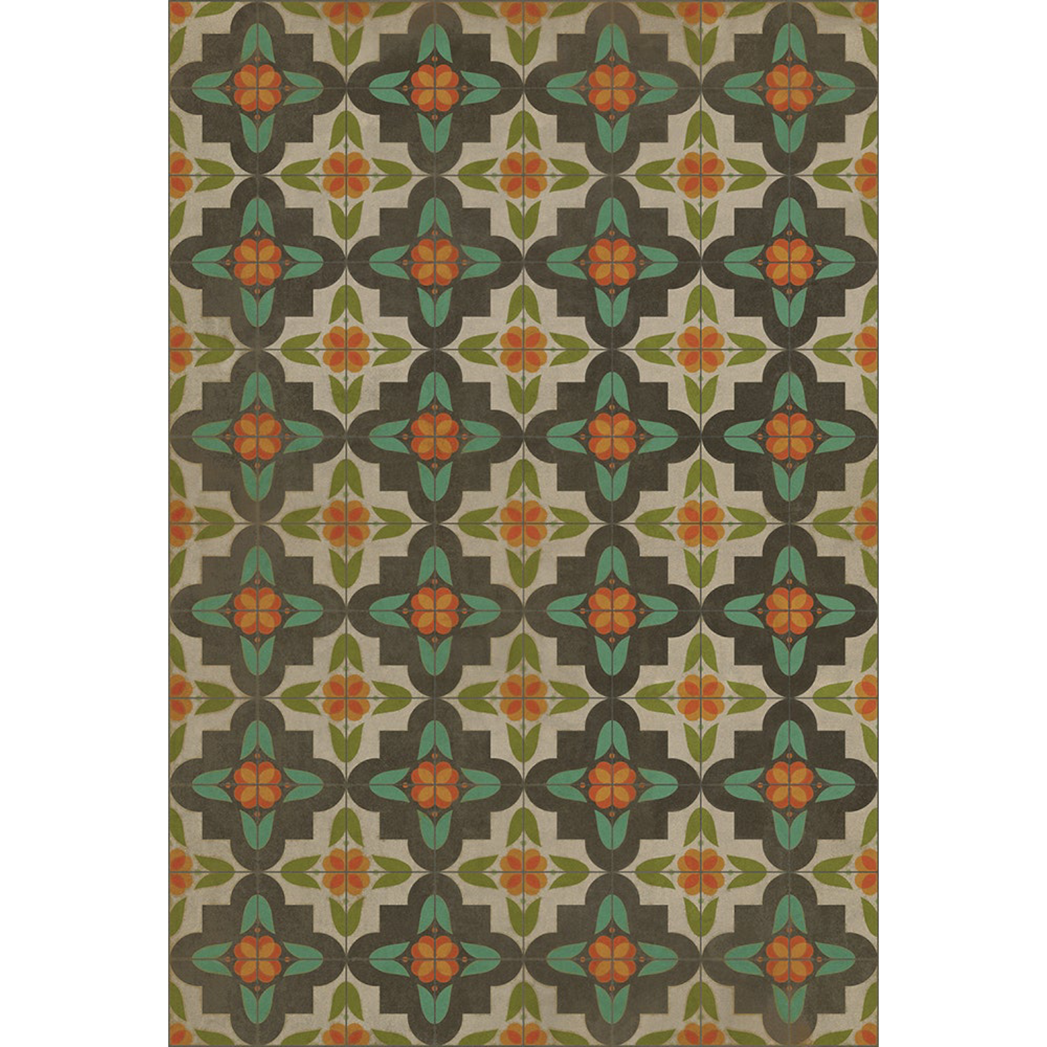 Pattern 33 Annas Garden Vinyl Rug