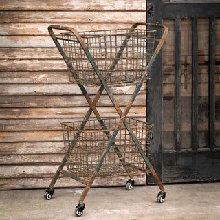 Distressed Double Market Cart