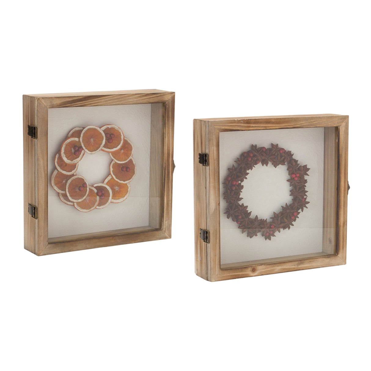 Dried Fruit Wreath & Christmas Tree Shadow Boxes