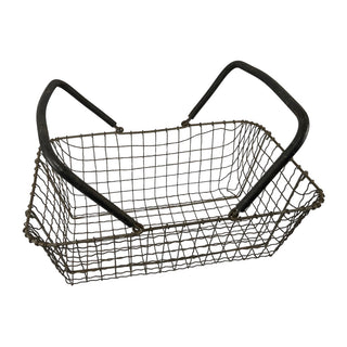 Vintage 1960's Wire Hand Basket