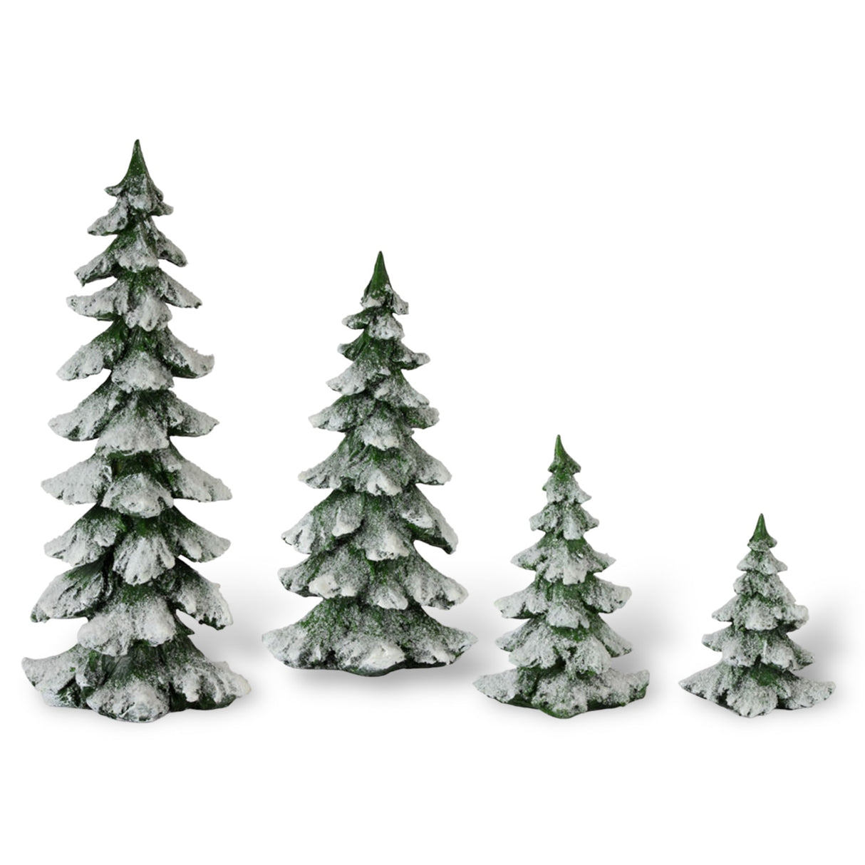 Resin Christmas Trees with Snow