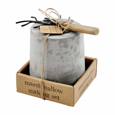 Concrete Fire Pit with Marshmallow Roasting Set